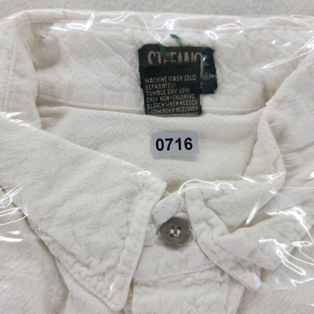 VTG Stefano Made In Turkey 100% Turkish Cotton Beach Lake White Shirt L - Picture 8 of 8